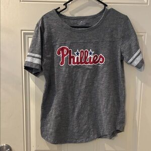 Philadelphia Phillies Gray Phillies Tee with Stripes Medium
